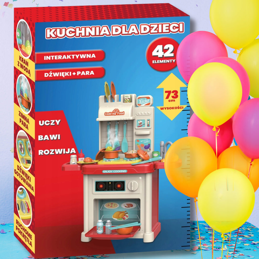 Kuchnia kuchenka DUŻA dla dzieci ŚWIATŁO KRAN PARA