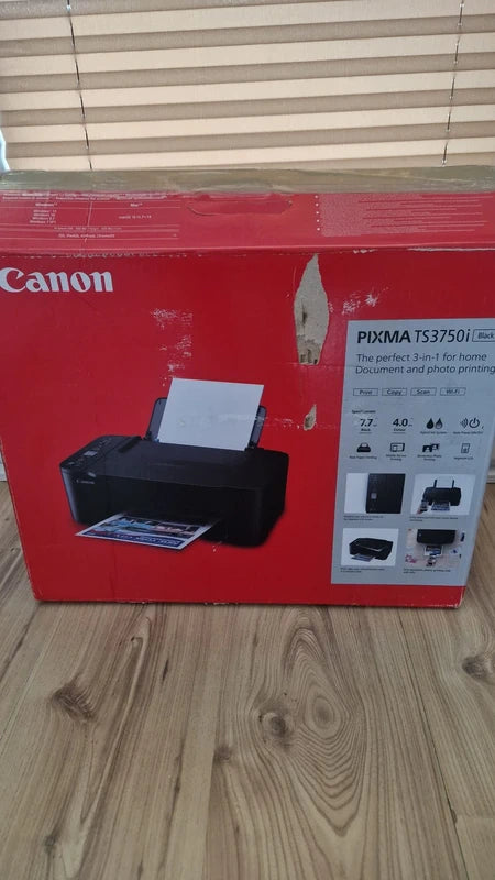 Canon PIXMA TS3750i Black – urządzenie wielofunkcyjne 3w1: drukarka, skaner i kopiarka.