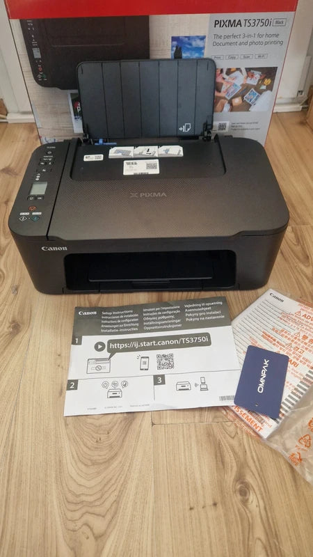 Canon PIXMA TS3750i Black – urządzenie wielofunkcyjne 3w1: drukarka, skaner i kopiarka.