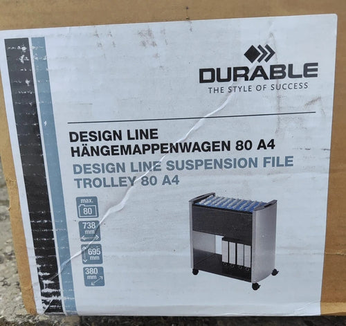 Durable Design Line wózek na dokumenty teczki wiszące A4 organizer