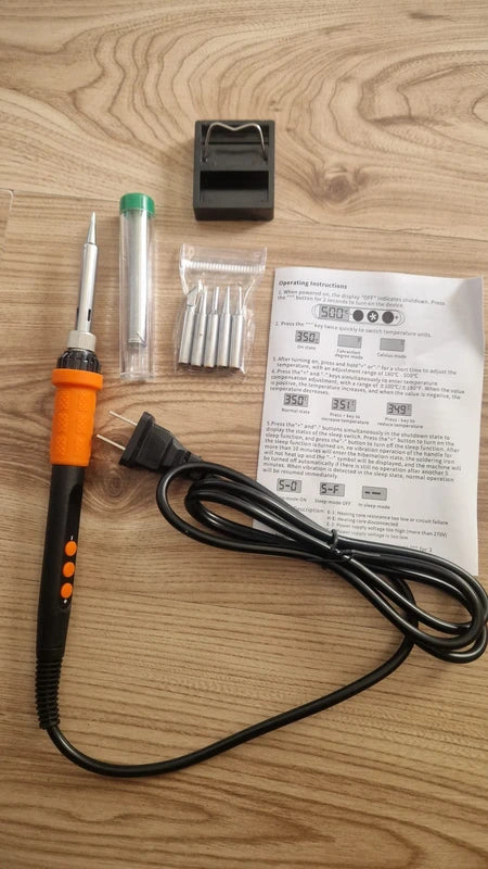 Lutownica Kolbowa LCD 90W-150W | Regulacja 180-500°C