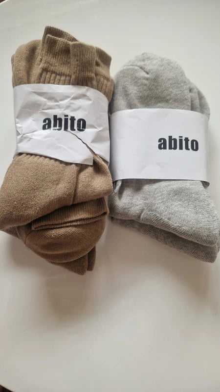 Zestaw 6 par skarpet Abito – beżowe i szare – rozmiar 39–42 – nowe