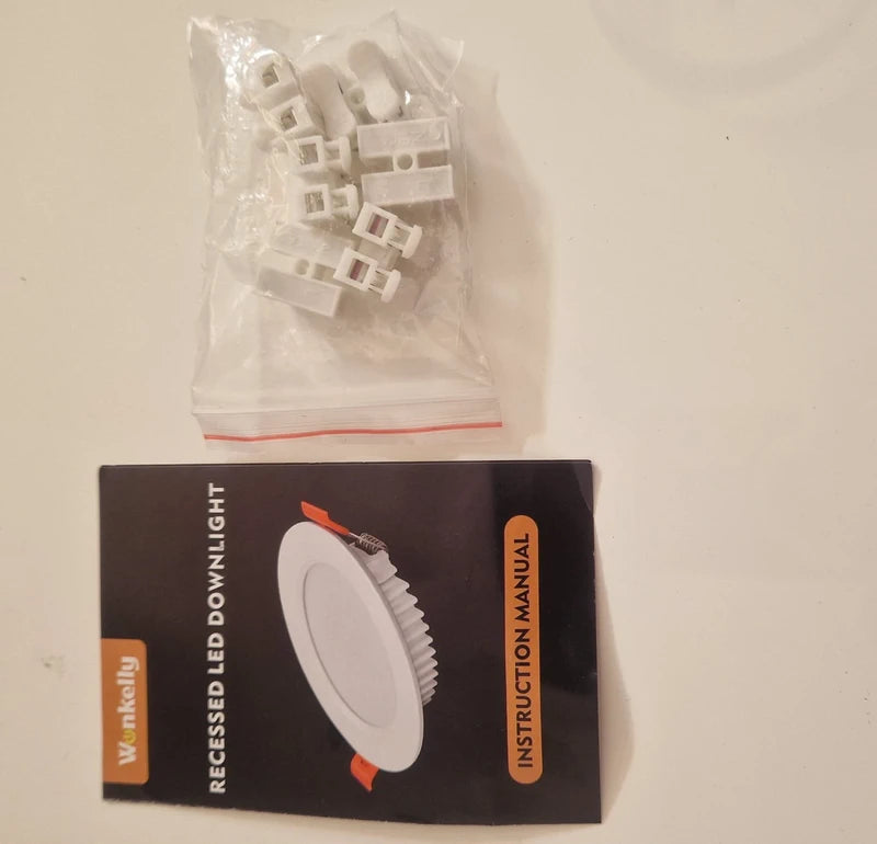 Wunkelly Oprawy LED wpuszczane 6W 3000K IP44 – komplet 6 szt.