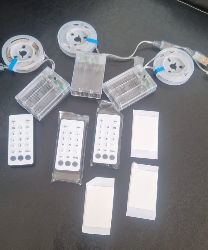 Taśma LED USB z pilotem – zestaw 3 szt. (ok. 130 cm każda)
