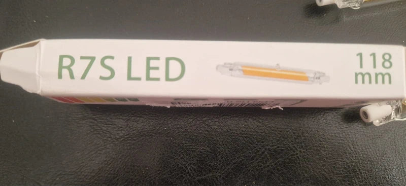 Żarówki 2 szt LED R7S 12 cm – 2000 lm – 360° – ściemnialne slim szklany