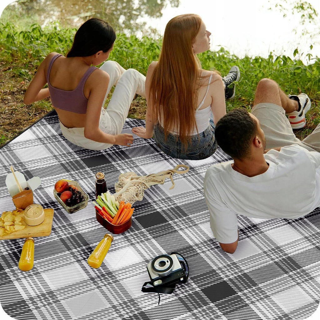 KOC PIKNIKOWY 200x200 PLAŻOWY 3 WARSTWY Z IZOLACJĄ WODOODPORNY Z UCHWYTEM