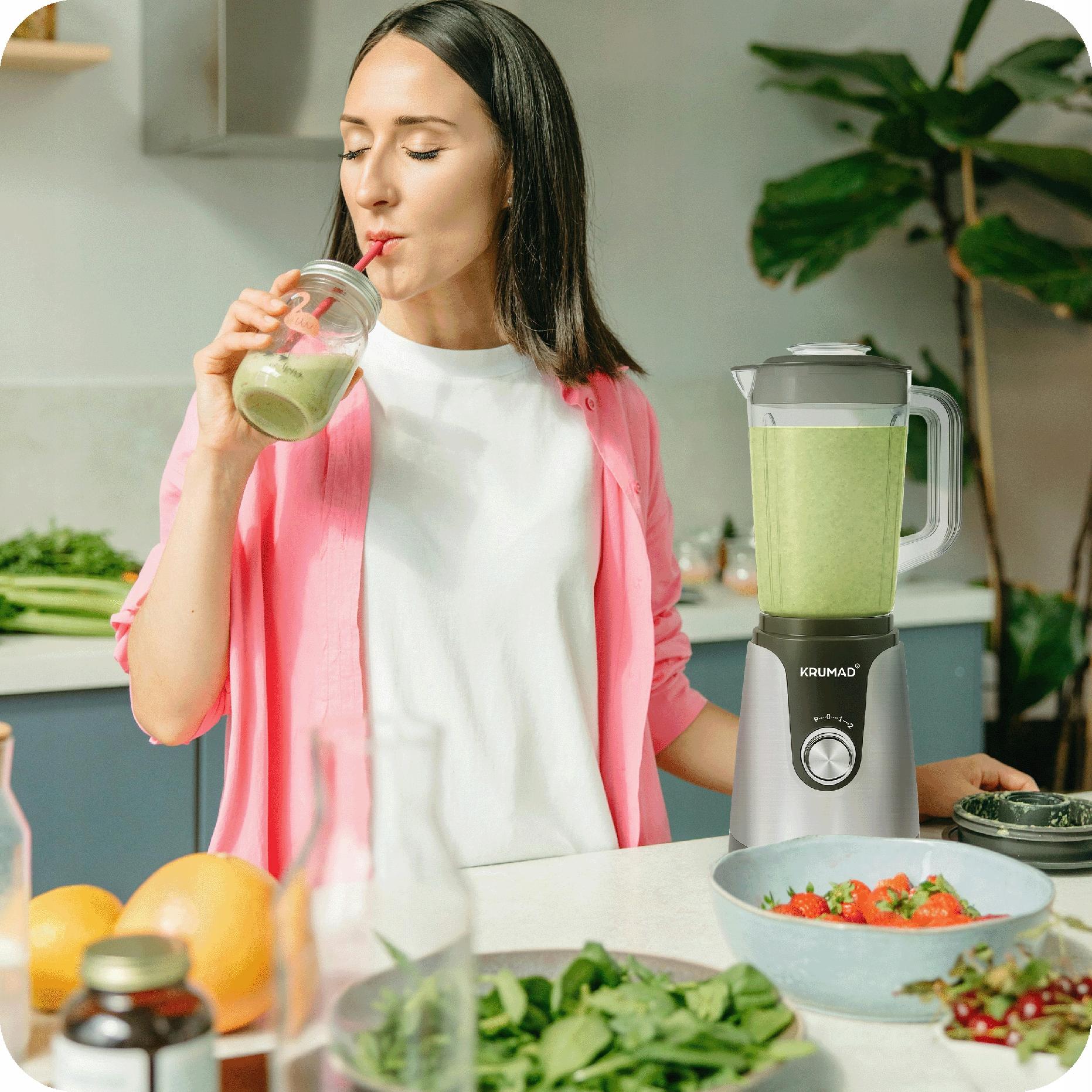 Blender kielichowy 1200W do koktajli, smoothie, zup i sosów 1,2L 2 biegi