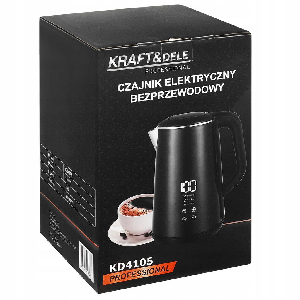 Czajnik Elektryczny Regulacja Temperatury 1,6L 1500W Dotykowy Kraft&Dele