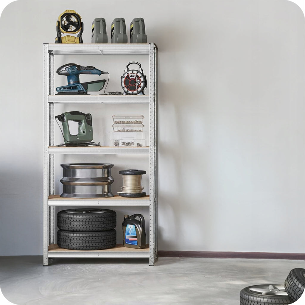 REGAŁ MAGAZYNOWY METALOWY DO GARAŻU PIWNICY 5 PÓŁEK 180x90x40 cm 875 kg