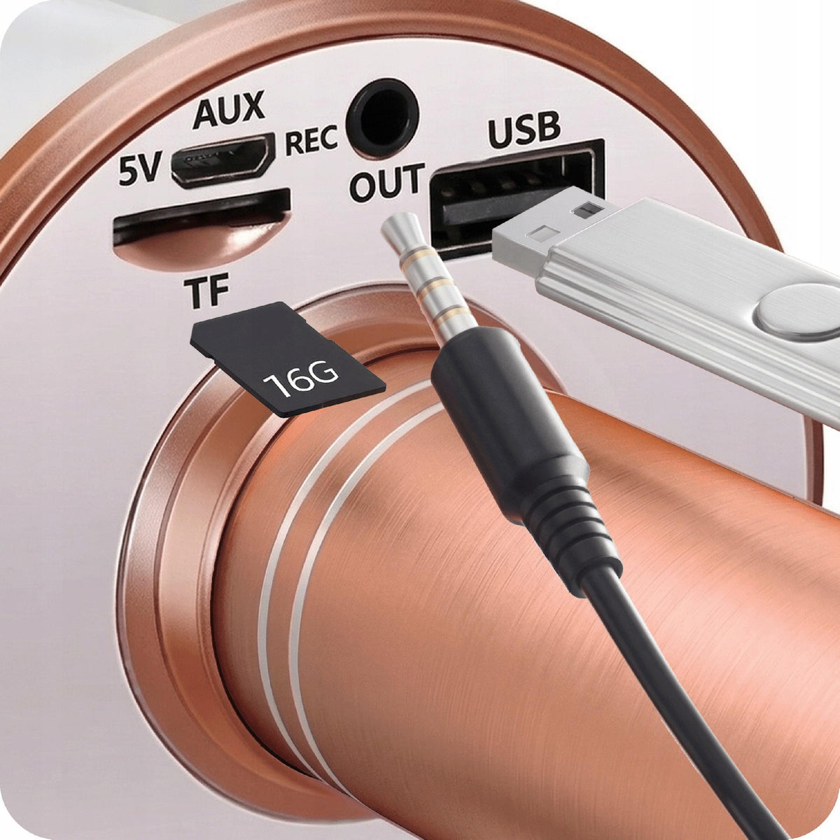 MIKROFON BEZPRZEWODOWY DLA DZIECI KARAOKE Z GŁOŚNIKIEM BLUETOOTH USB MIX