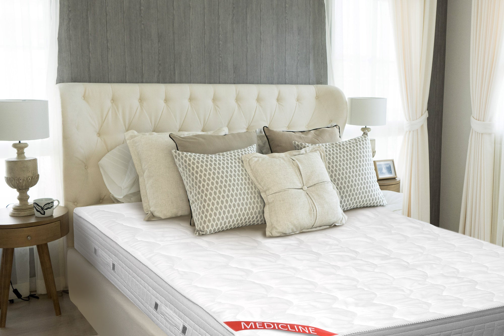 Nakładka / ochraniacz na materac pikowana niciowo premium 200x220cm biała