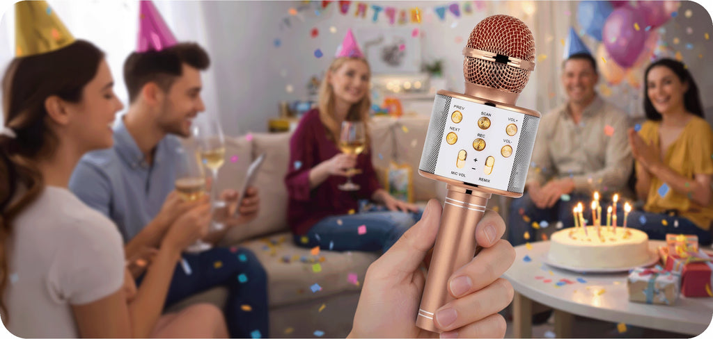 MIKROFON BEZPRZEWODOWY DLA DZIECI KARAOKE Z GŁOŚNIKIEM BLUETOOTH USB MIX