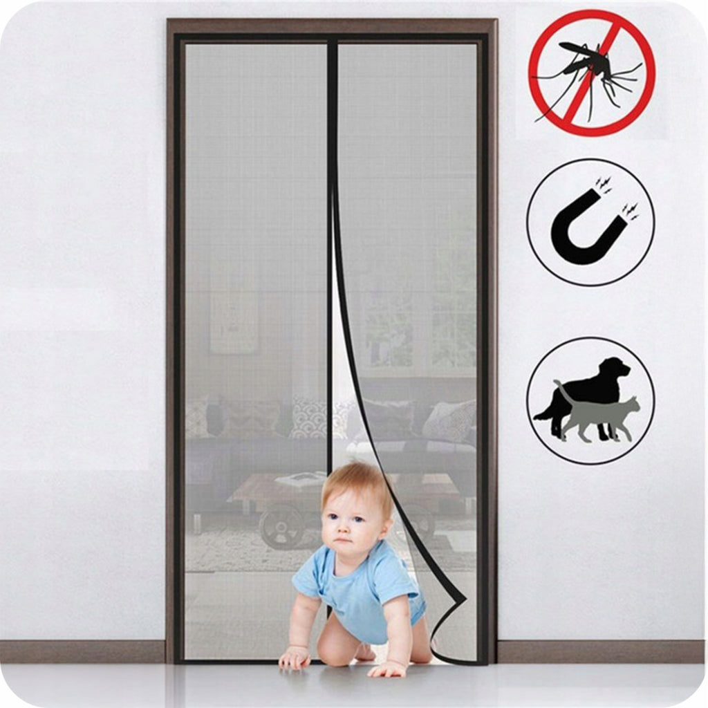 MOSKITIERA NA DRZWI BALKONOWE OKNO WYMIAR MAGNETYCZNA 80/90/100 x 210/220CM