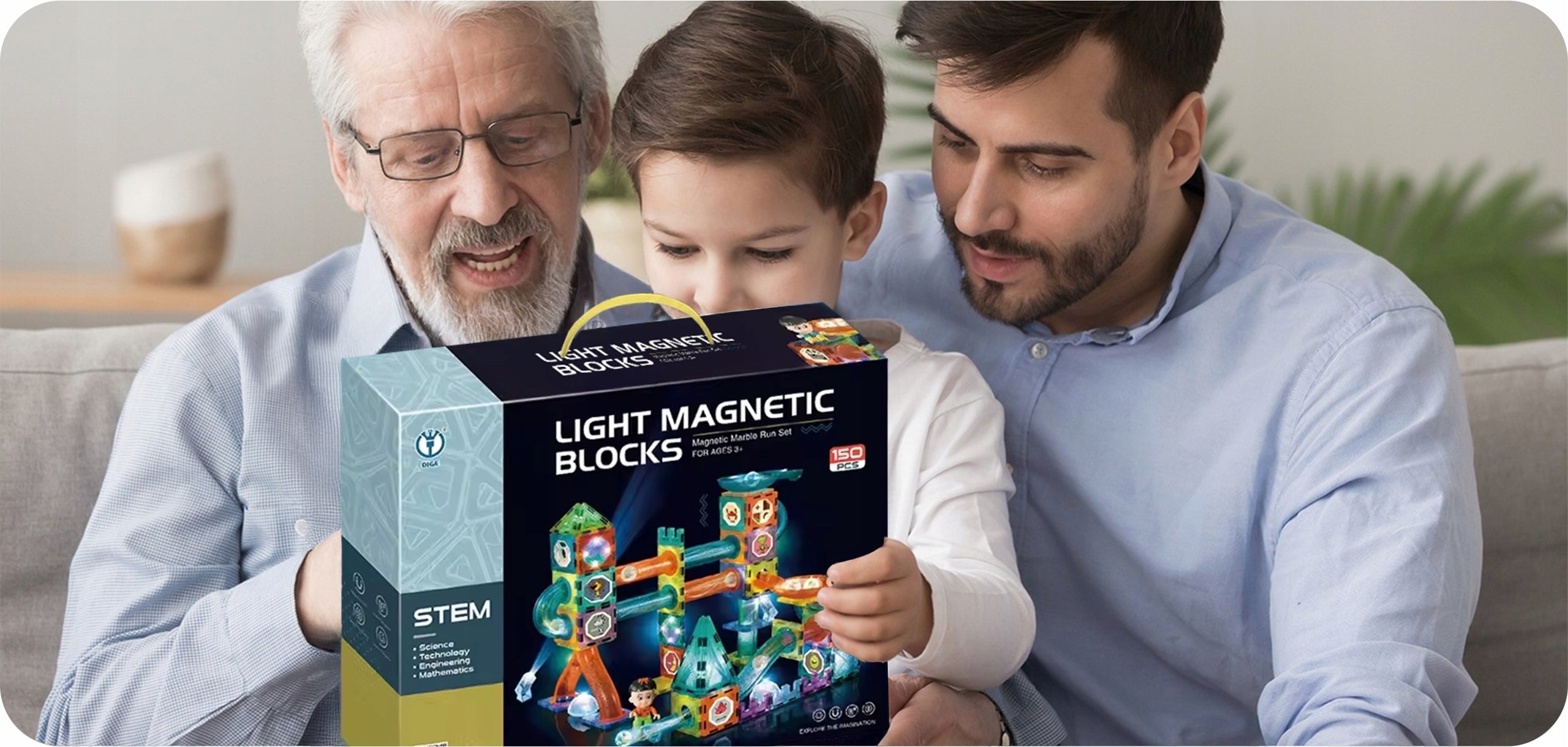 Klocki Magnetyczne Świecące Konstrukcyjne Edukacyjne Dla Dzieci Tor 150el