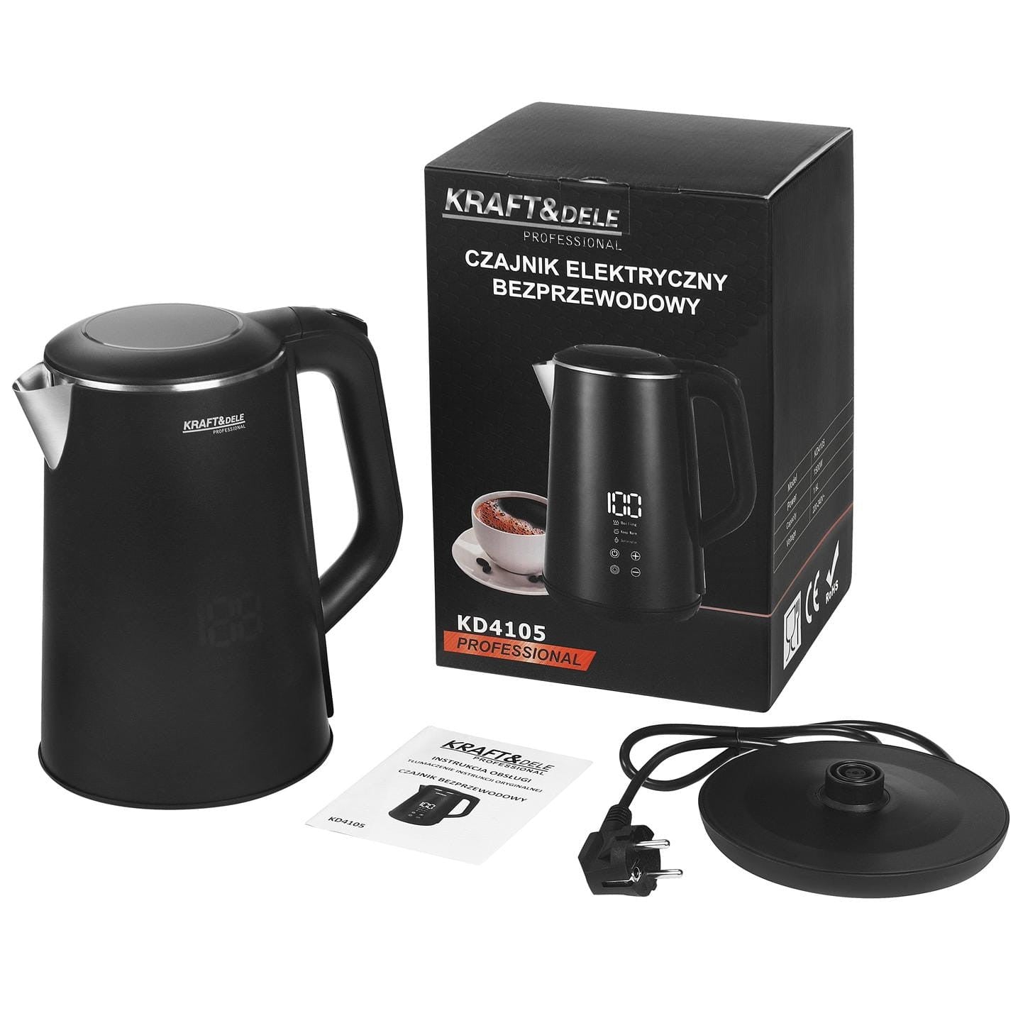 Czajnik Elektryczny z regulacją temperatury 1,6L 1500W KD4105