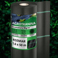 Agrotkanina antychwastowa agrowłóknina 90g czarna 1,6x50m UV 3%