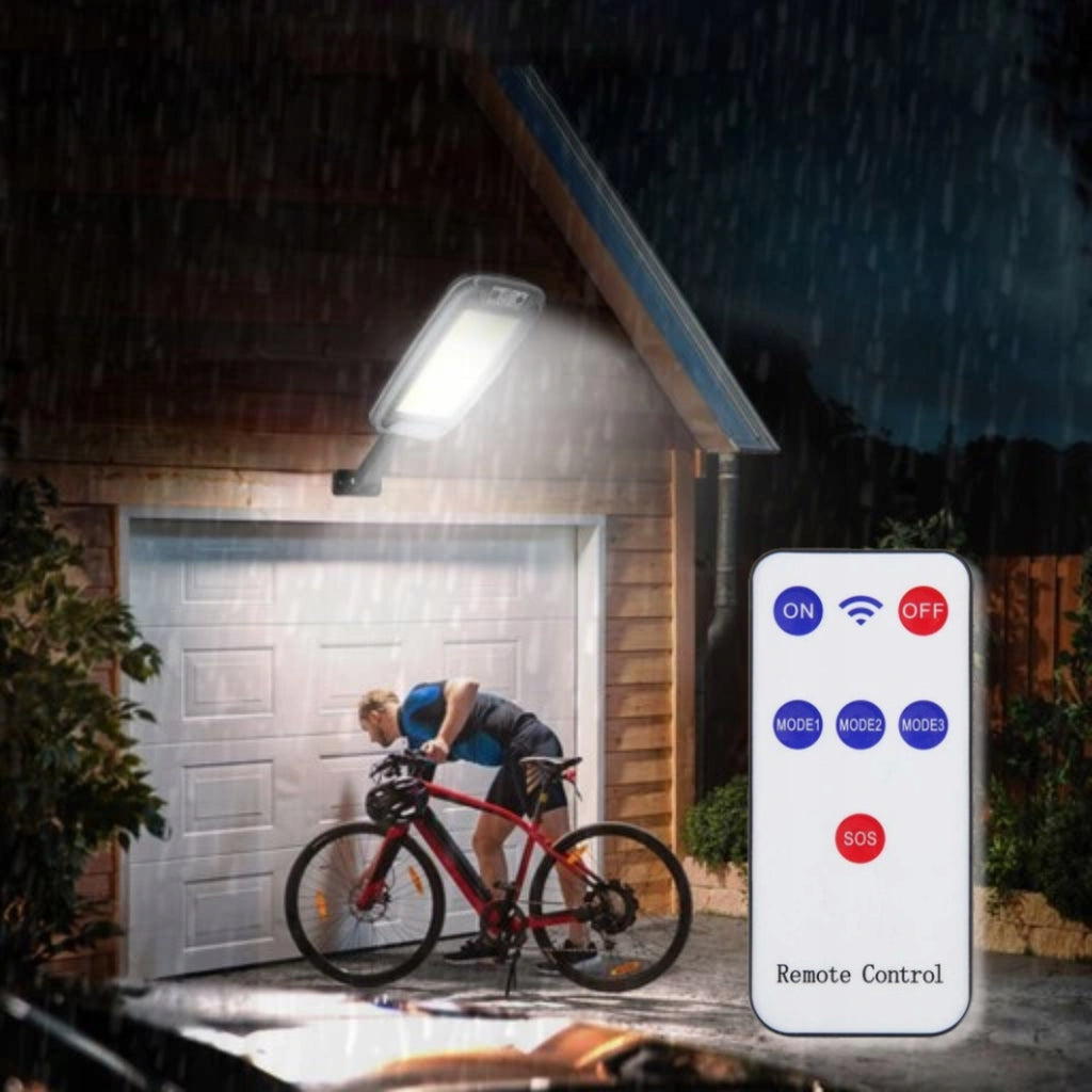 Lampa Solarna Led Z Czujnikiem Ruchu I Zmierzchu Zewnętrzna + Pilot