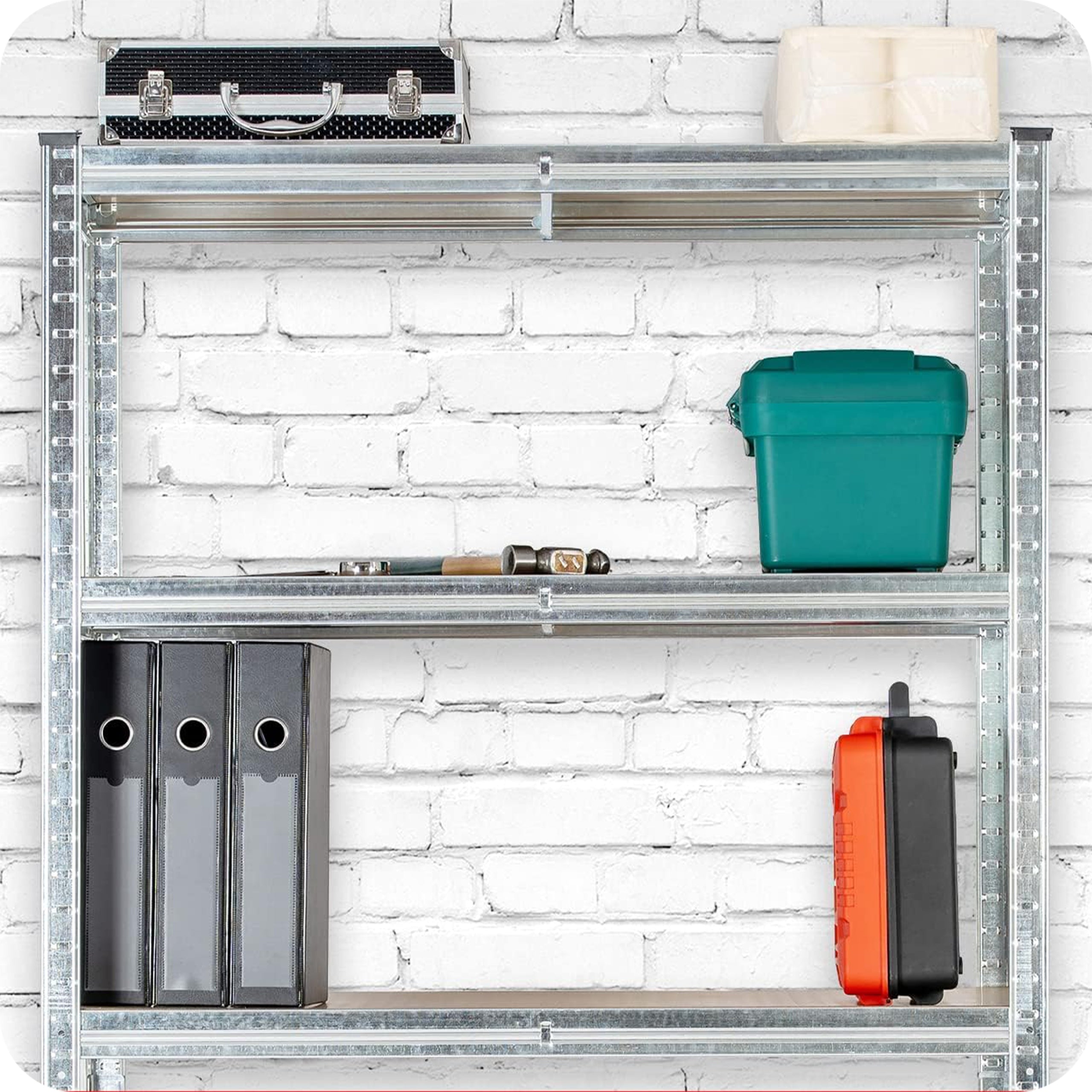 REGAŁ MAGAZYNOWY METALOWY DO GARAŻU PIWNICY 5 PÓŁEK 180x90x40 cm 875 kg