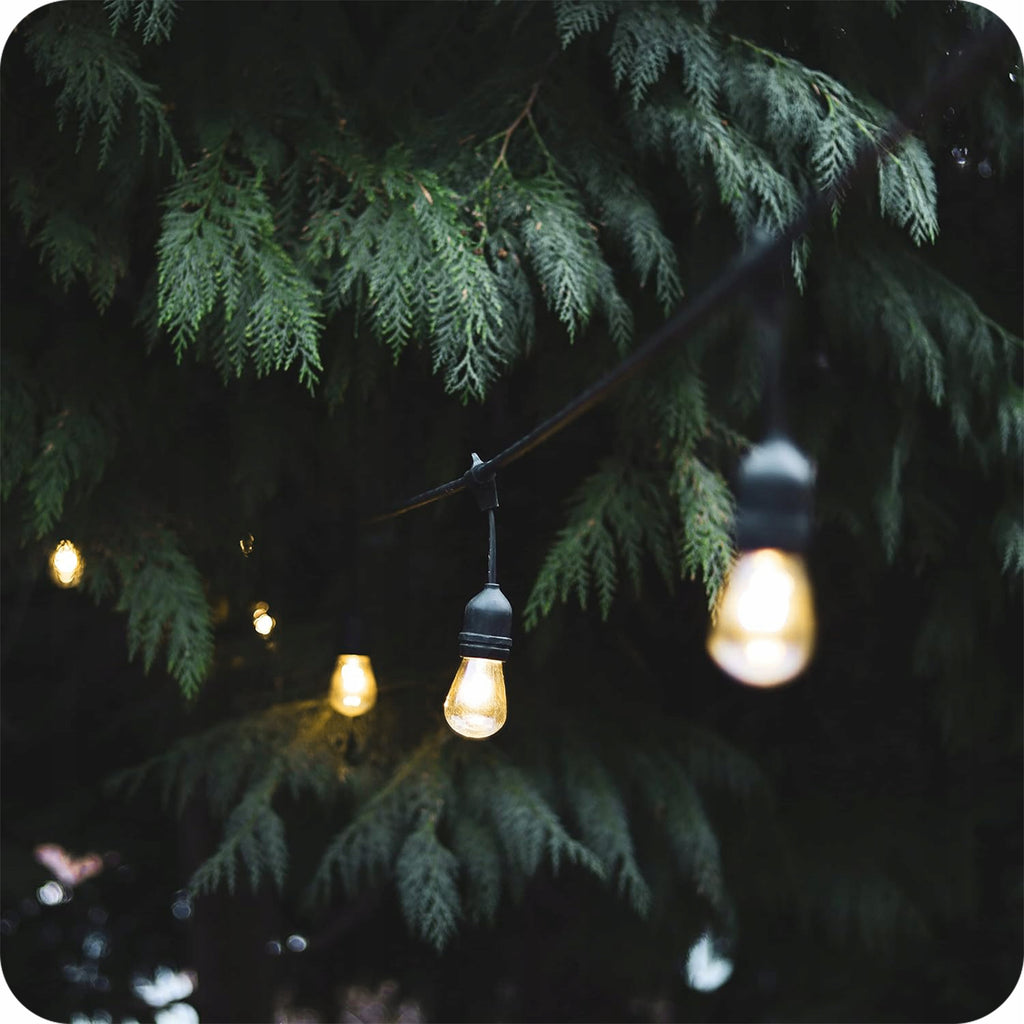 Girlanda Ogrodowa LED Świetlna Lampki Ogrodowe Łańcuch 20m x E27 Żarówka 1W