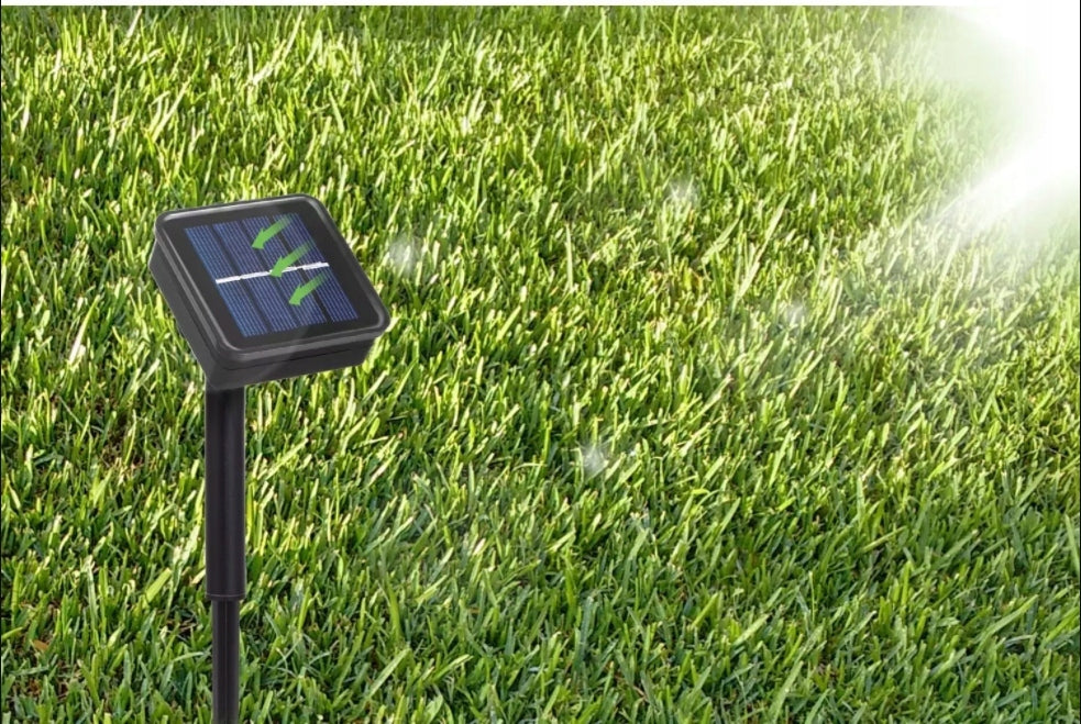 GIRLANDA SOLARNA OGRODOWA LAMPKI LED 50 ŻARÓWEK