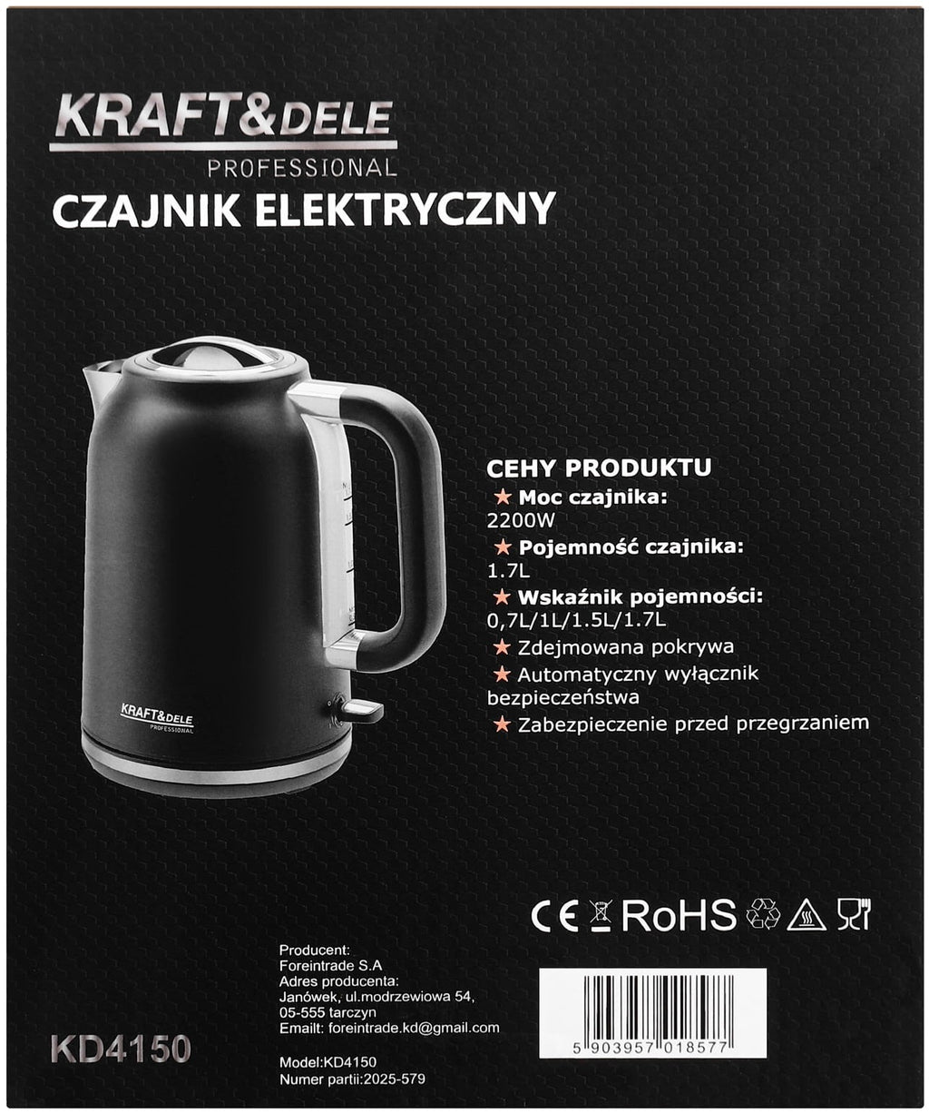 Czajnik Elektryczny 2200W 1,7L KD4150
