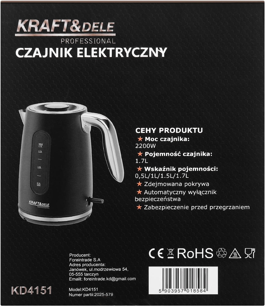 Czajnik Elektryczny 2200W 1,7L KD4151