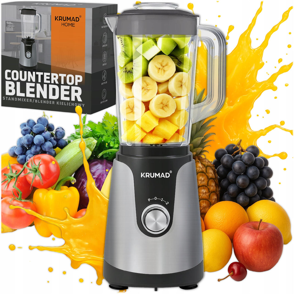 Blender kielichowy 1200W do koktajli, smoothie, zup i sosów 1,2L 2 biegi