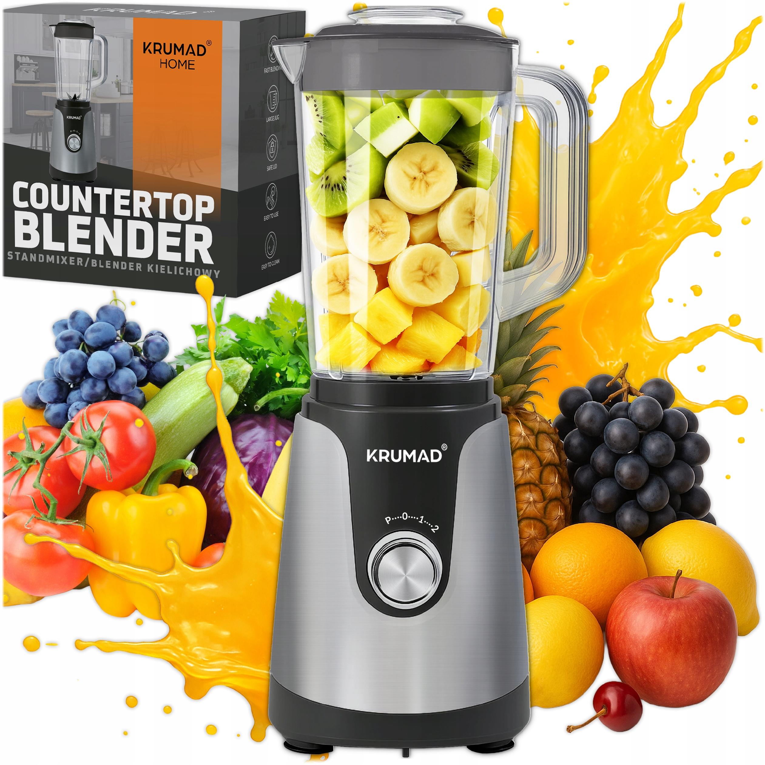 Blender kielichowy 1200W do koktajli, smoothie, zup i sosów 1,2L 2 biegi