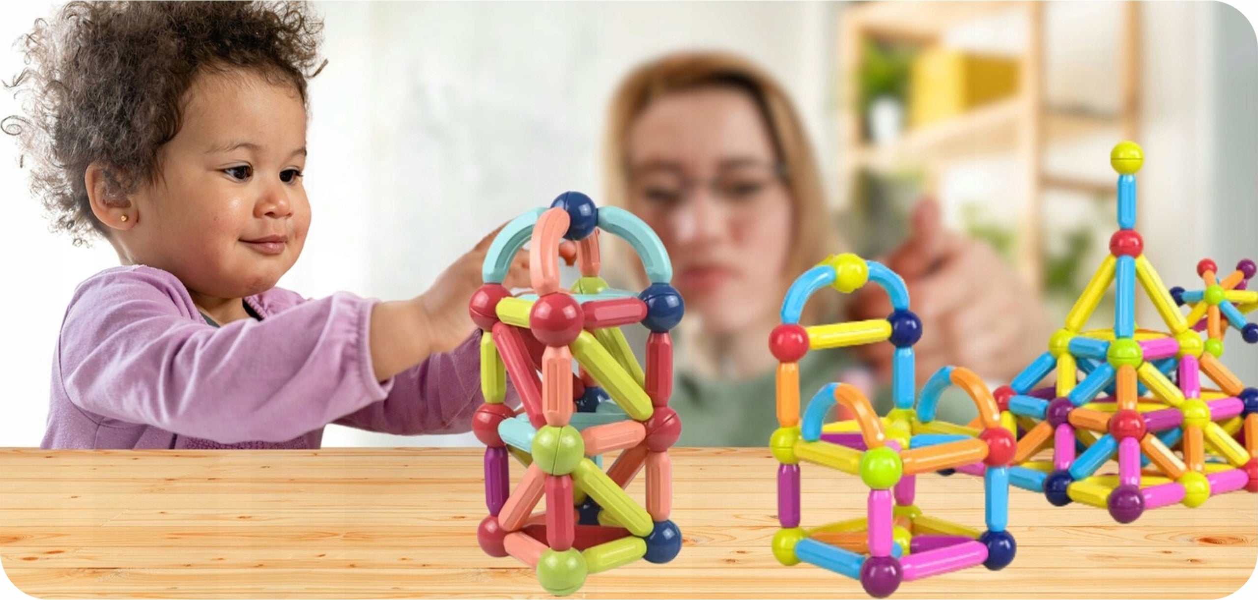 Klocki Magnetyczne Konstrukcyjne Edukacyjne Dla Dzieci Stick Patyczki 100El