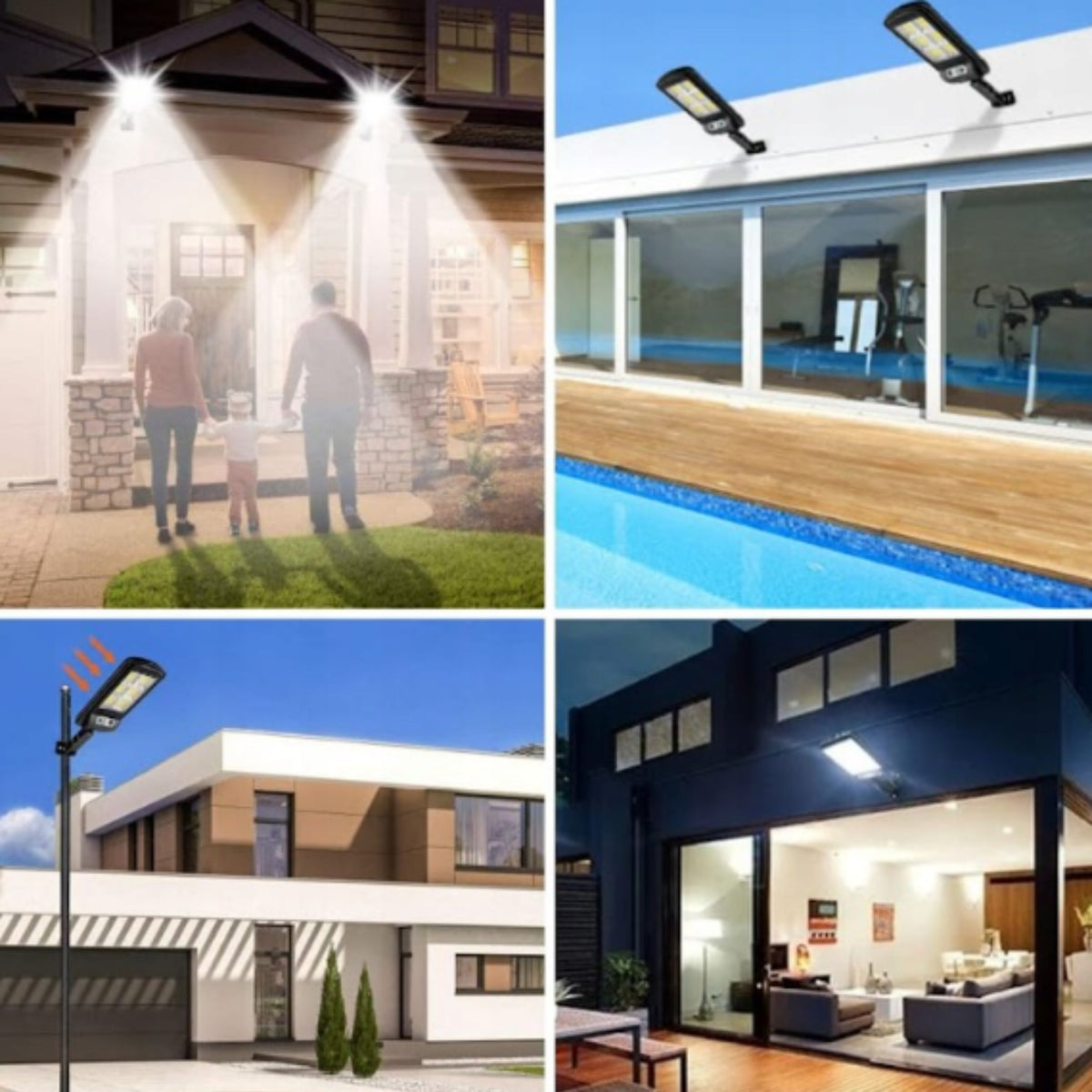 Lampa Solarna Led Z Czujnikiem Ruchu I Zmierzchu Zewnętrzna + Pilot
