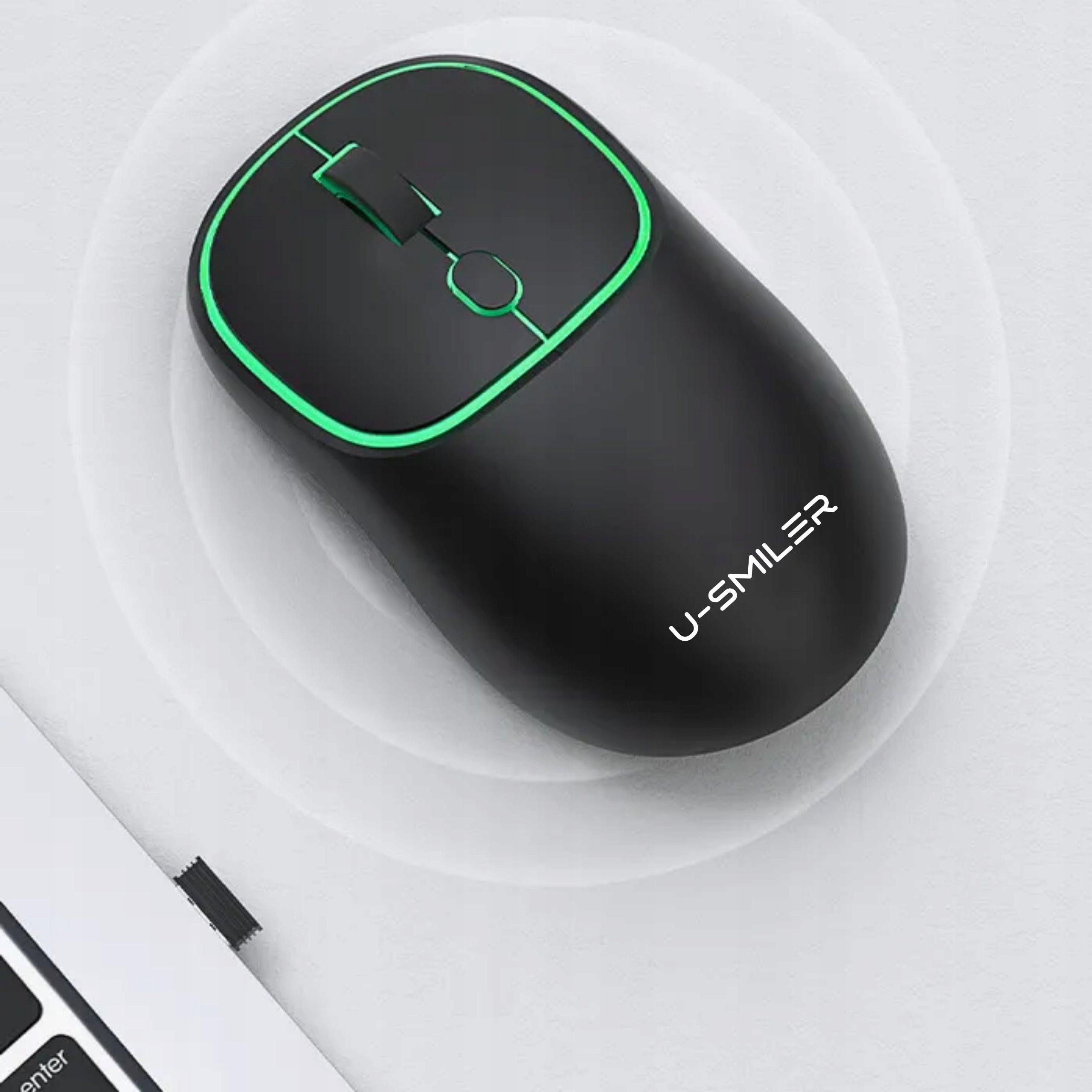 MYSZKA BEZPRZEWODOWA DO LAPTOPA MYSZ OPTYCZNA LED SLIM LEKKA CICHA U-SMILER