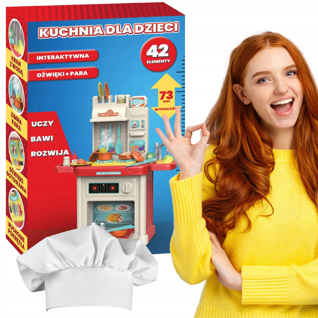 Kuchnia kuchenka DUŻA dla dzieci ŚWIATŁO KRAN PARA