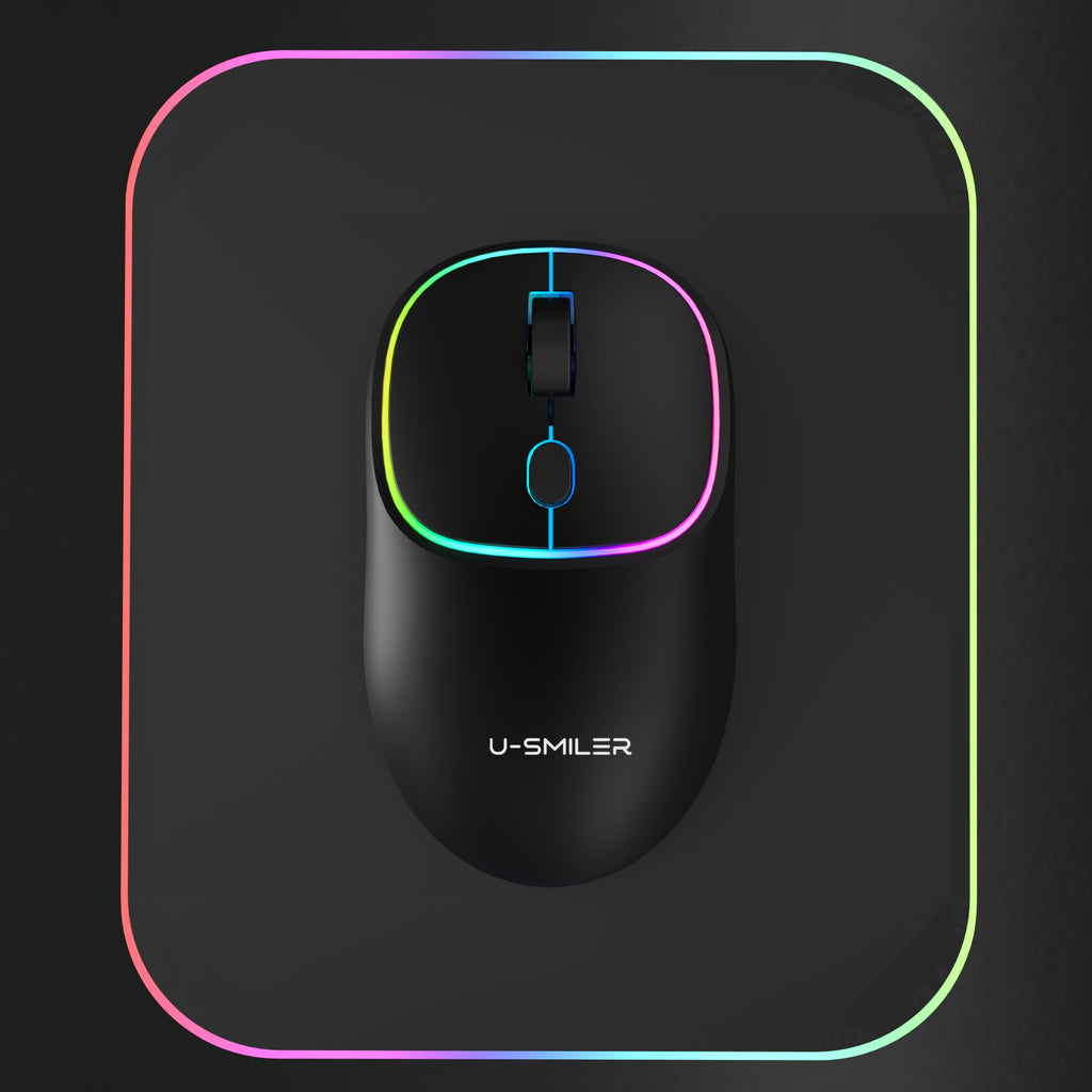 MYSZKA BEZPRZEWODOWA DO LAPTOPA MYSZ OPTYCZNA LED SLIM LEKKA CICHA U-SMILER