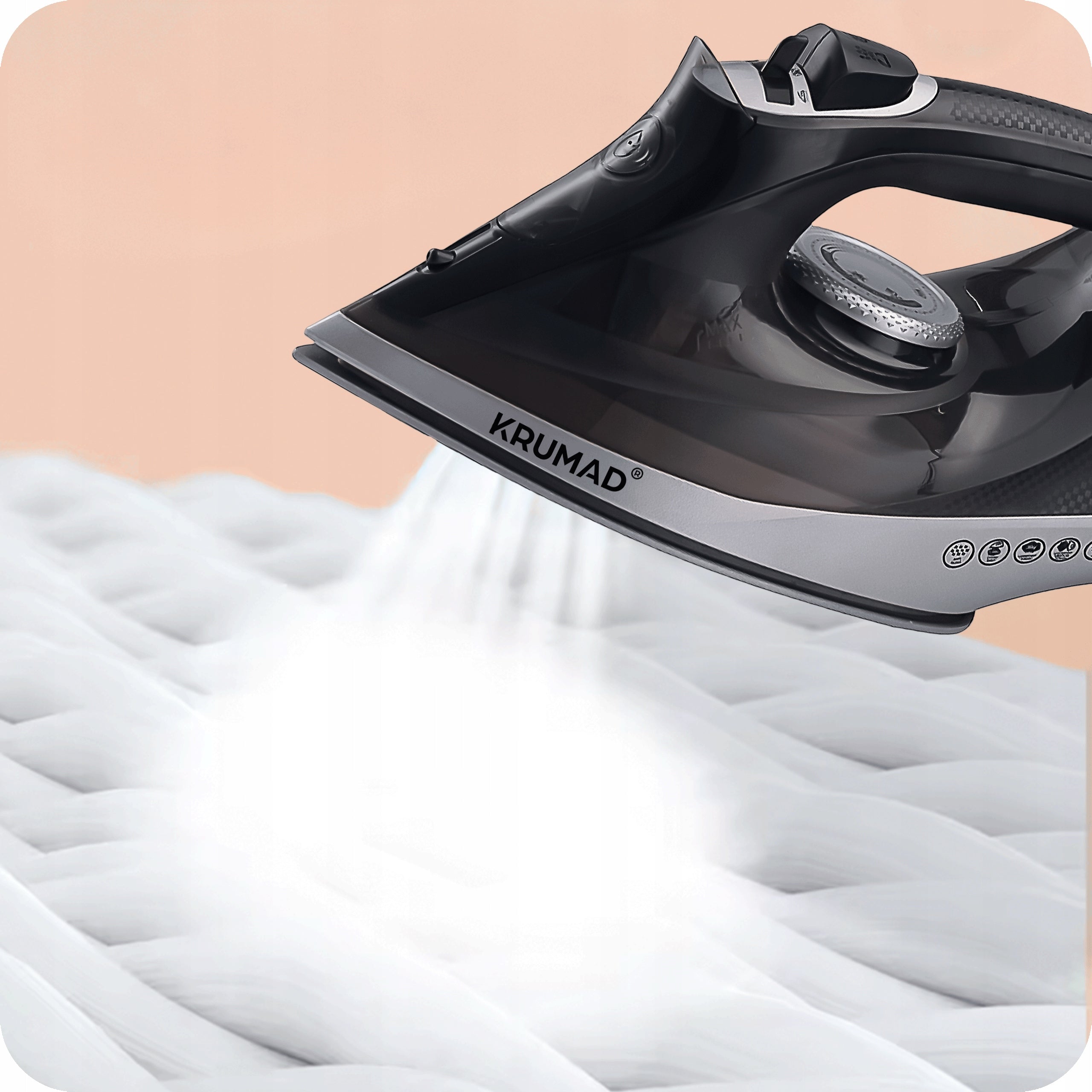 ŻELAZKO BEZPRZEWODOWE PAROWE CERAMICZNA STOPA DUŻA MOC 2600W 330 ML