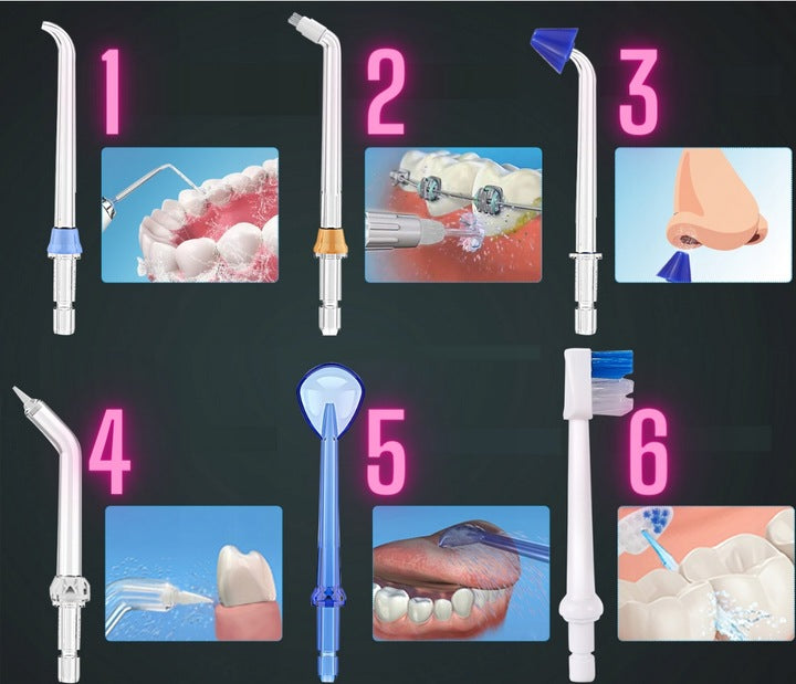 IRYGATOR DO ZĘBÓW BEZPRZEWODOWY DENTYSTYCZNY 8 DYSZ MOCNY 5 TRYBÓW PRACY