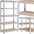 REGAŁ MAGAZYNOWY METALOWY DO GARAŻU PIWNICY 5 PÓŁEK 180x90x40 cm 875 kg