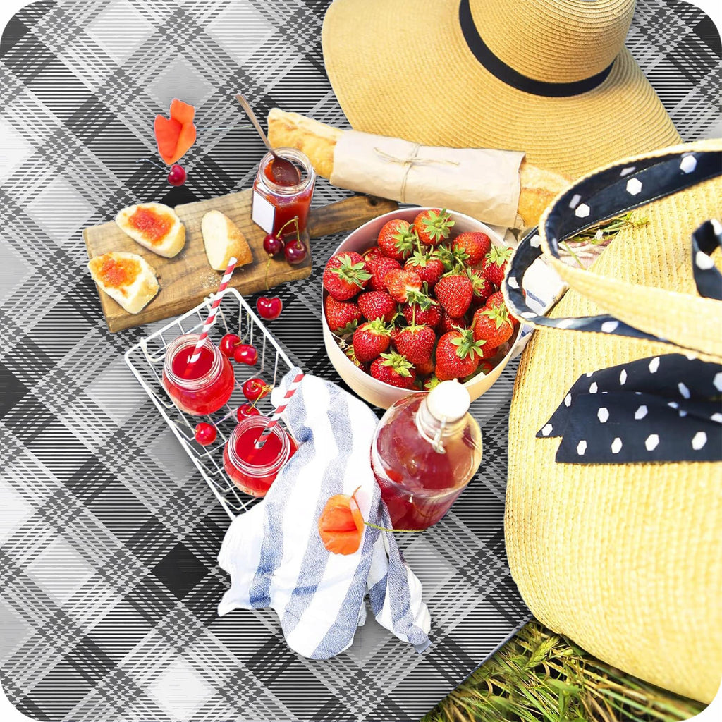 KOC PIKNIKOWY 200x200 PLAŻOWY 3 WARSTWY Z IZOLACJĄ WODOODPORNY Z UCHWYTEM
