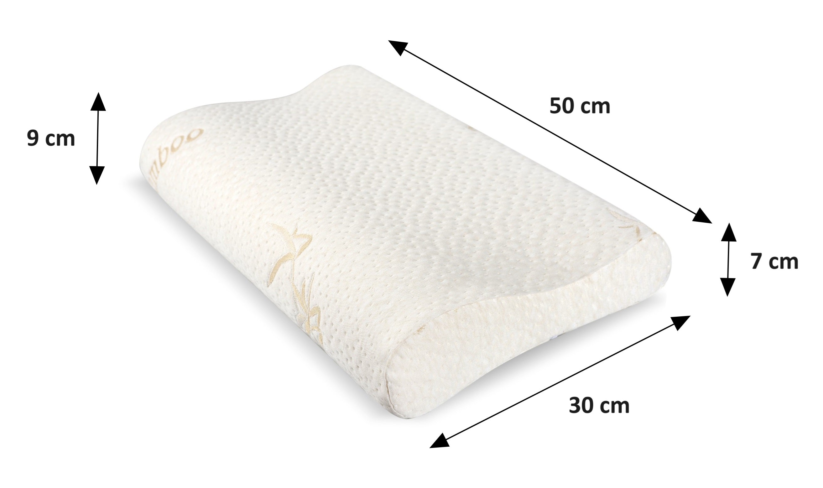 Poduszka termoplastyczna profilowana 50x30 cm bambus