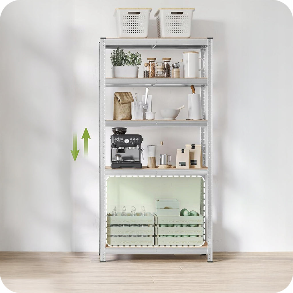 REGAŁ MAGAZYNOWY METALOWY DO GARAŻU PIWNICY 5 PÓŁEK 180x90x40 cm 875 kg