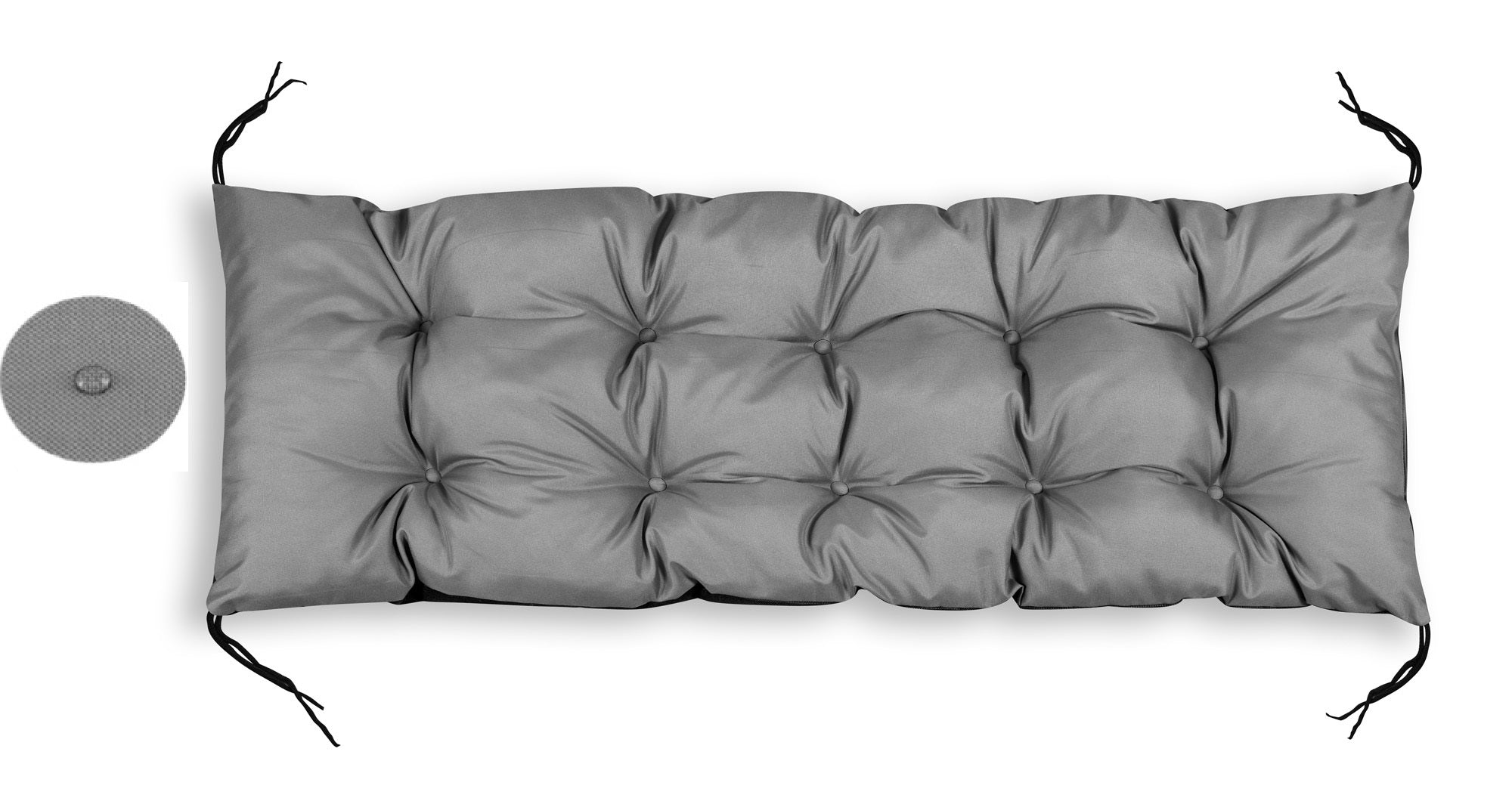 Poduszka ogrodowa 180x50 cm na leżak ławkę huśtawkę wodoodporna szara