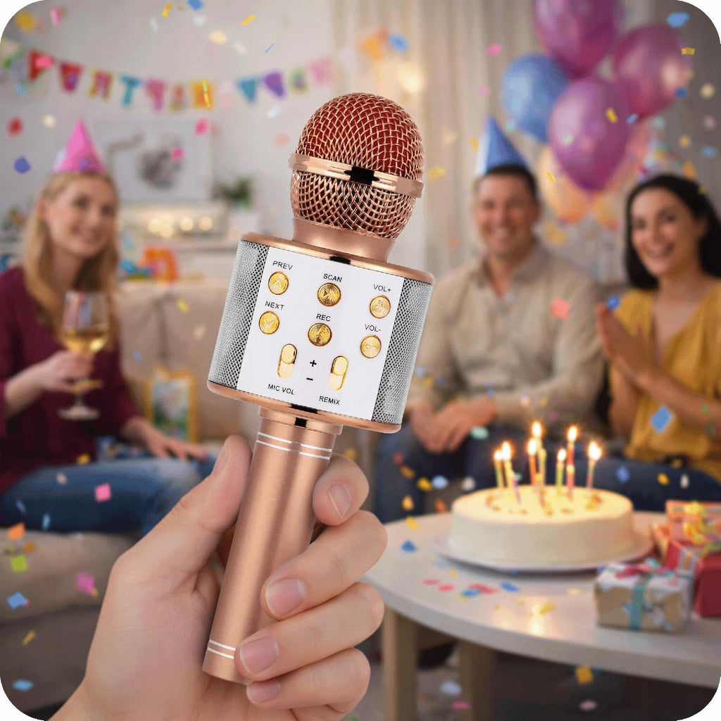 MIKROFON BEZPRZEWODOWY DLA DZIECI KARAOKE Z GŁOŚNIKIEM BLUETOOTH USB MIX