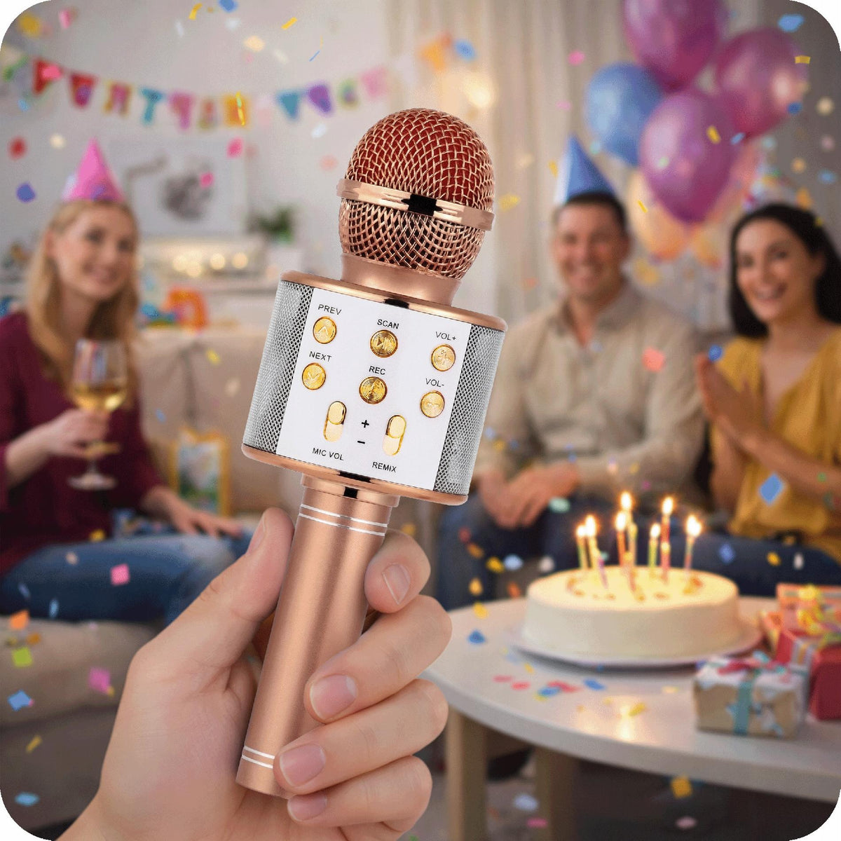 MIKROFON BEZPRZEWODOWY DLA DZIECI KARAOKE Z GŁOŚNIKIEM BLUETOOTH USB MIX