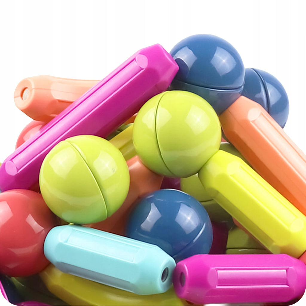 Klocki Magnetyczne Konstrukcyjne Edukacyjne Dla Dzieci Stick Patyczki 100El