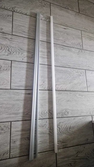 Srebrne profile aluminiowe LED + klosze – 7 kompletów 100cm Nowe